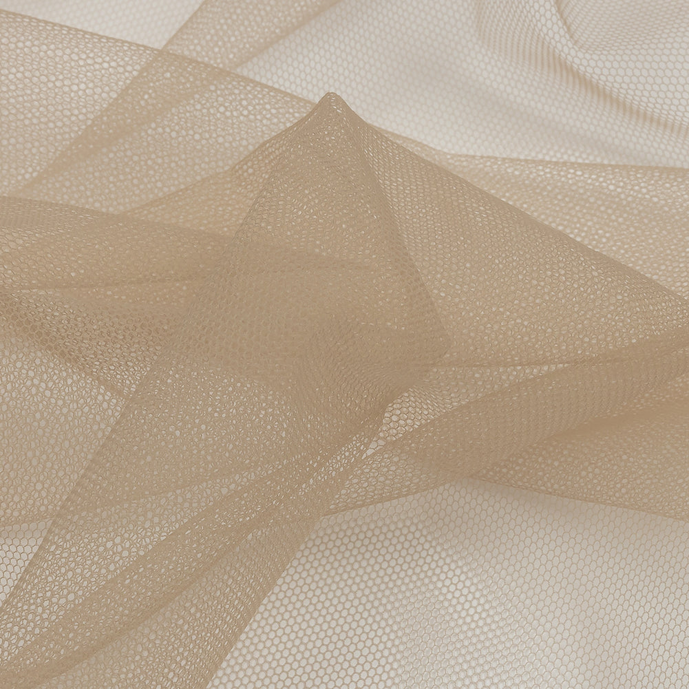 Leonardo Almond Soft Nylon Tulle - Folded