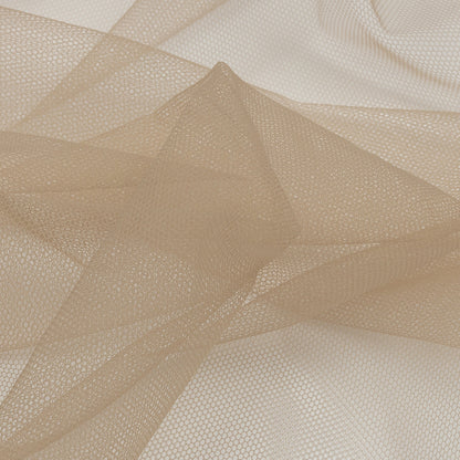 Leonardo Almond Soft Nylon Tulle - Folded