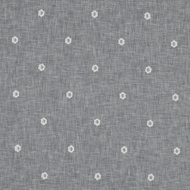 Fog Sheer Embroidered Cotton and Polyester Voile