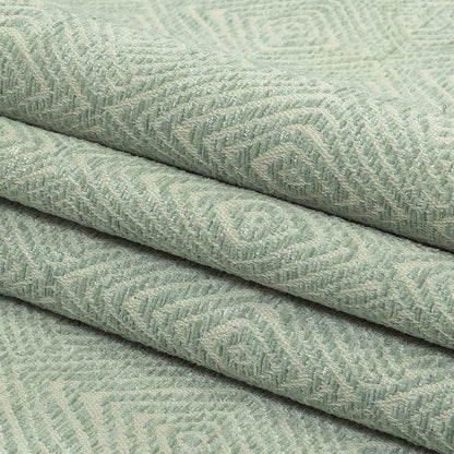 Seaglass Diamond Patterned Upholstery Chenille Folded