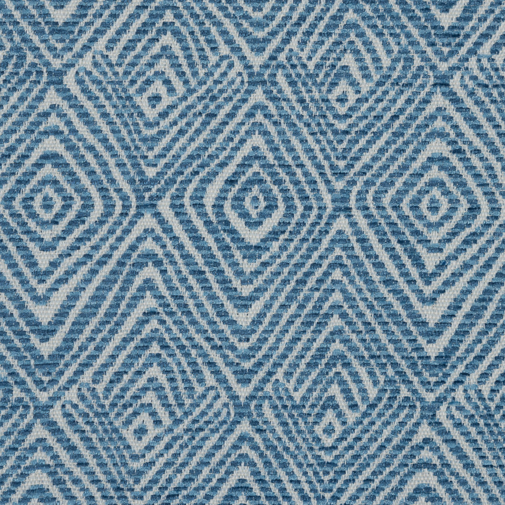 Blue Jay Diamond Patterned Upholstery Chenille - Detail