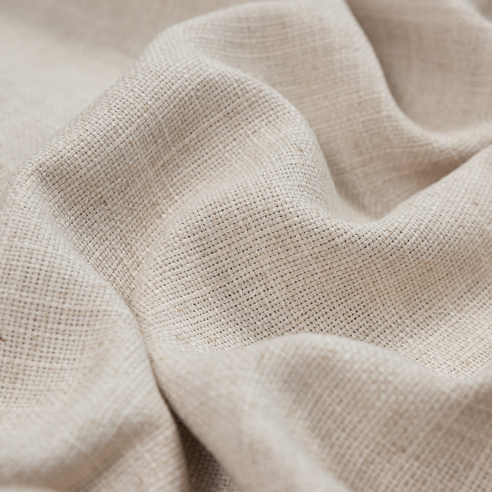Natural Polyester Basketwoven Tweed Detail