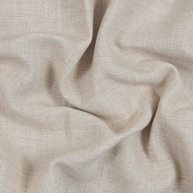 Natural Polyester Basketwoven Tweed