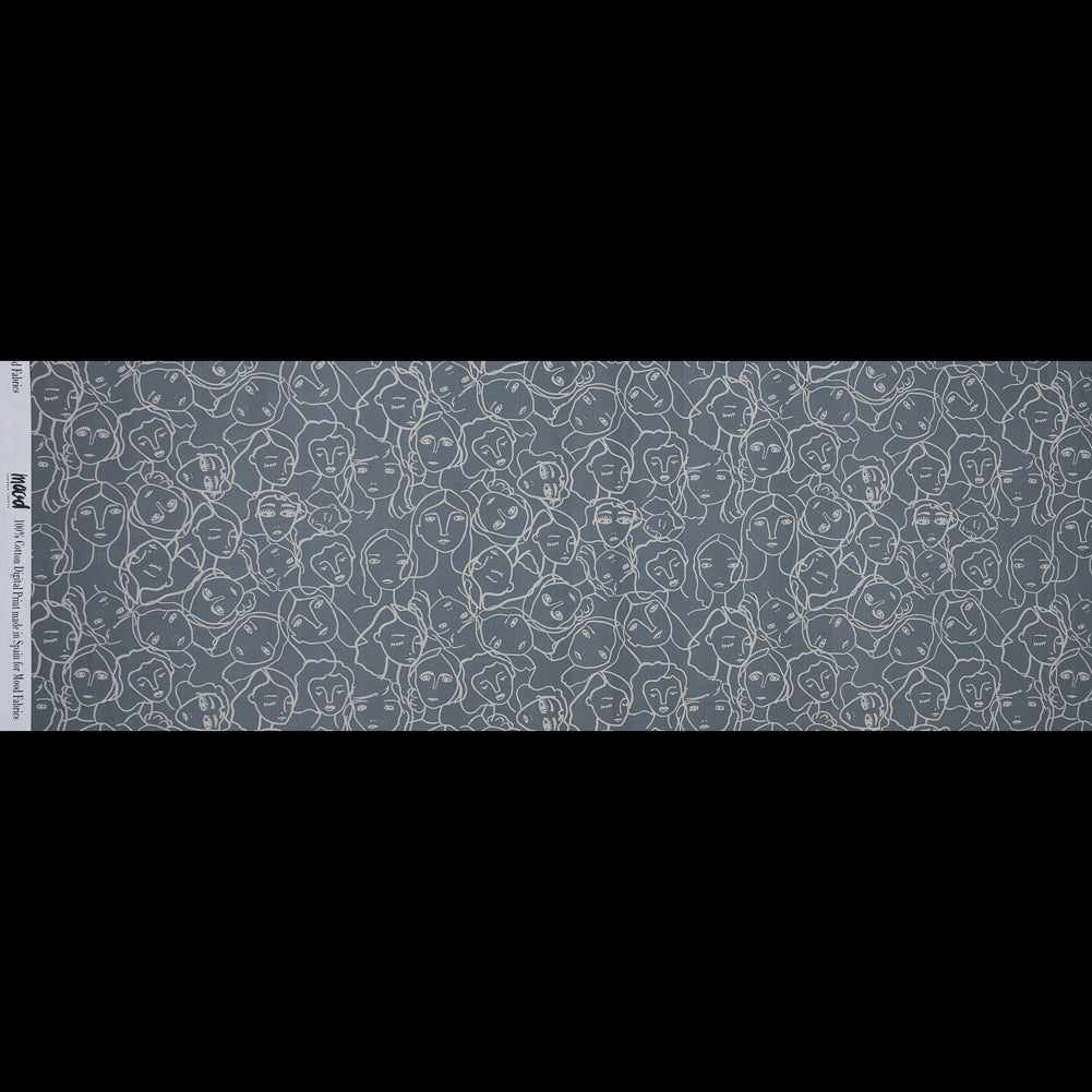 Mood Exclusive Un dia en Andorra Steel Gray Cotton Poplin - Folded
