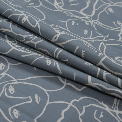 Mood Exclusive Un dia en Andorra Steel Gray Cotton Poplin - Detail