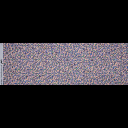 European Beige and Dusted Peri Floral Cotton Poplin - Full