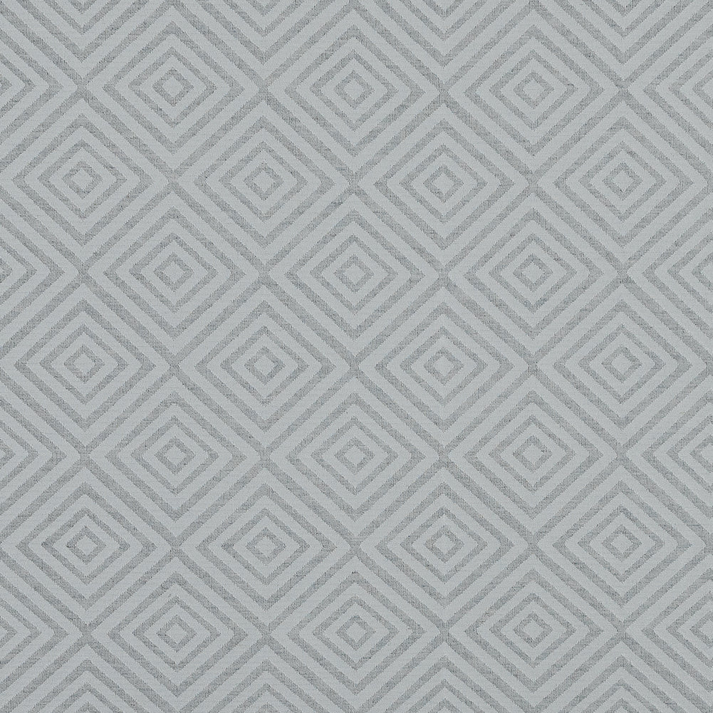 Gray and Off-White Diamond Patterned Jacquard