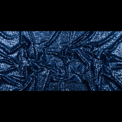 Mesh with Baby Sequins - Navy - Mariah Collection Folded