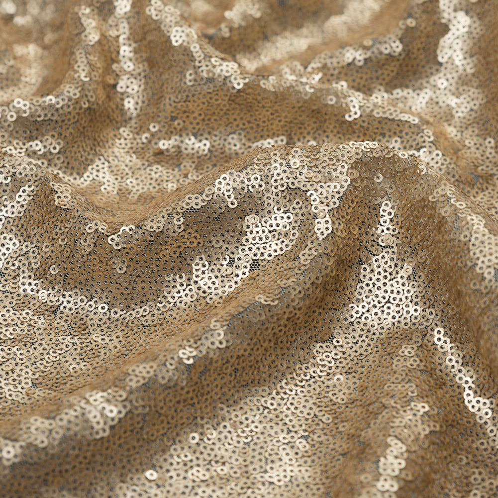 Mocha Baby Sequins on Mesh - Full