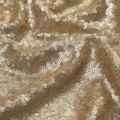 Mocha Baby Sequins on Mesh - Full
