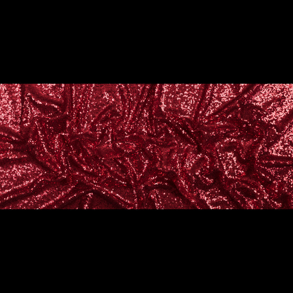 Mesh with Baby Sequins - Red - Mariah Collection Folded