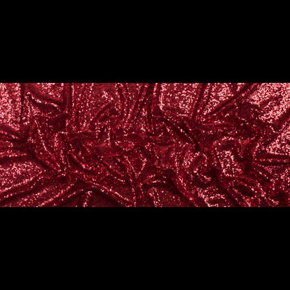 Mesh with Baby Sequins - Red - Mariah Collection Folded