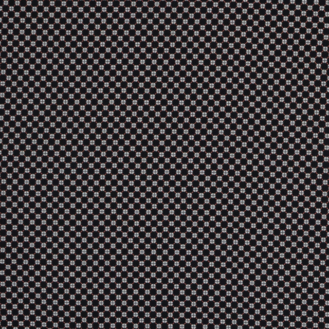 Black and Orange Geometric Printed Cotton Voile