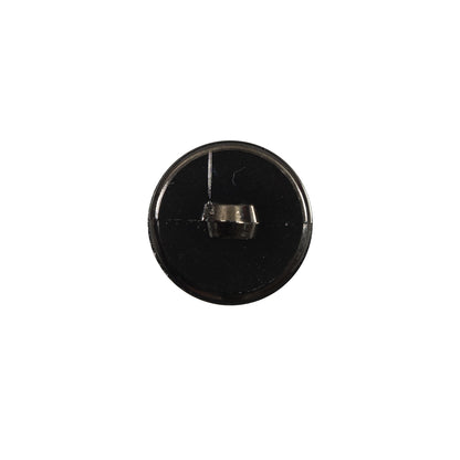 Italian Gunmetal Shank Back Plastic Button - 24L/15mm - Detail