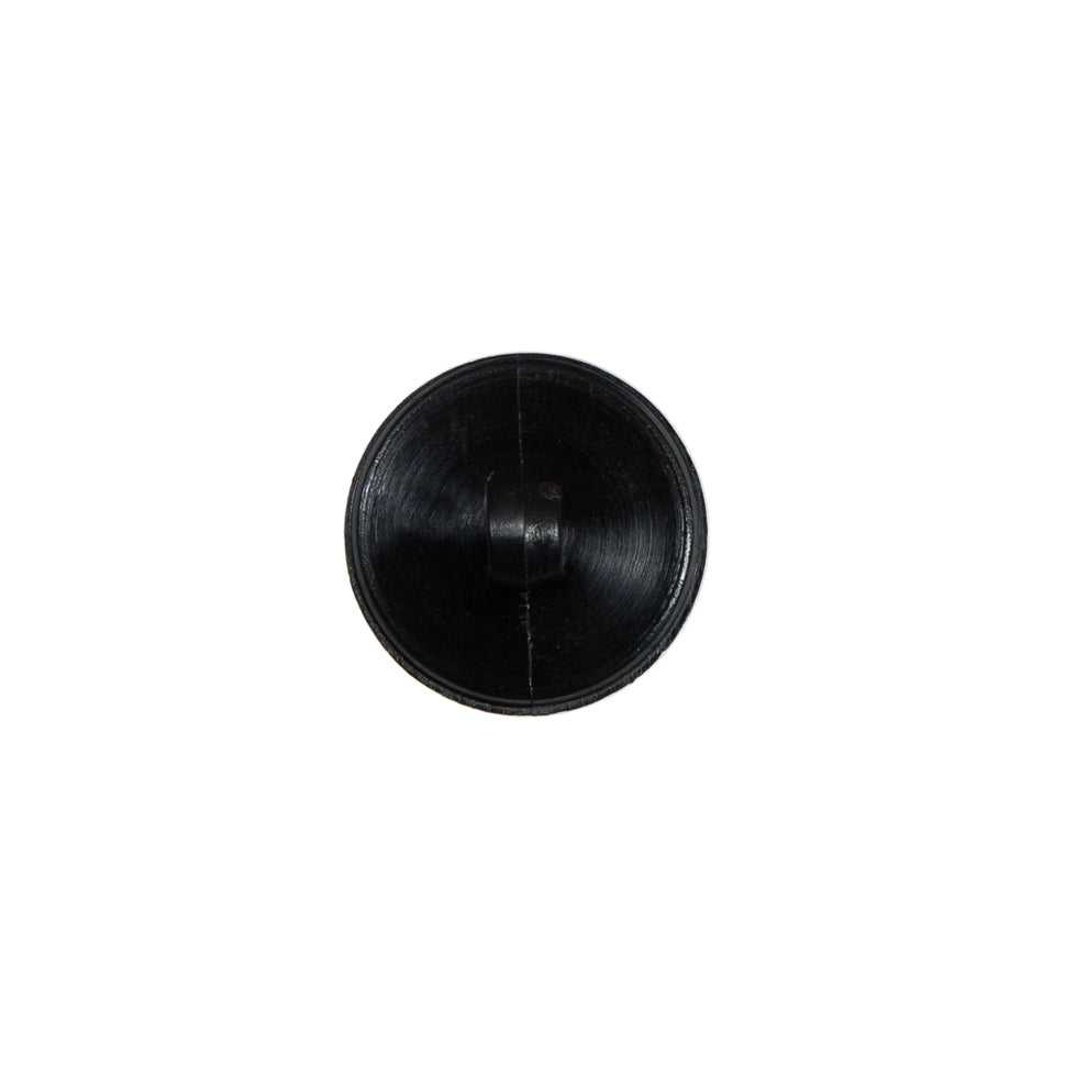 Italian Black Floral Nylon Button - 20L/12mm - Detail