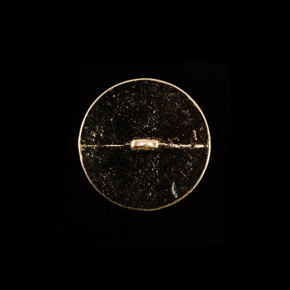 Italian Red and Gold Metal Button - 32L/20mm - Detail