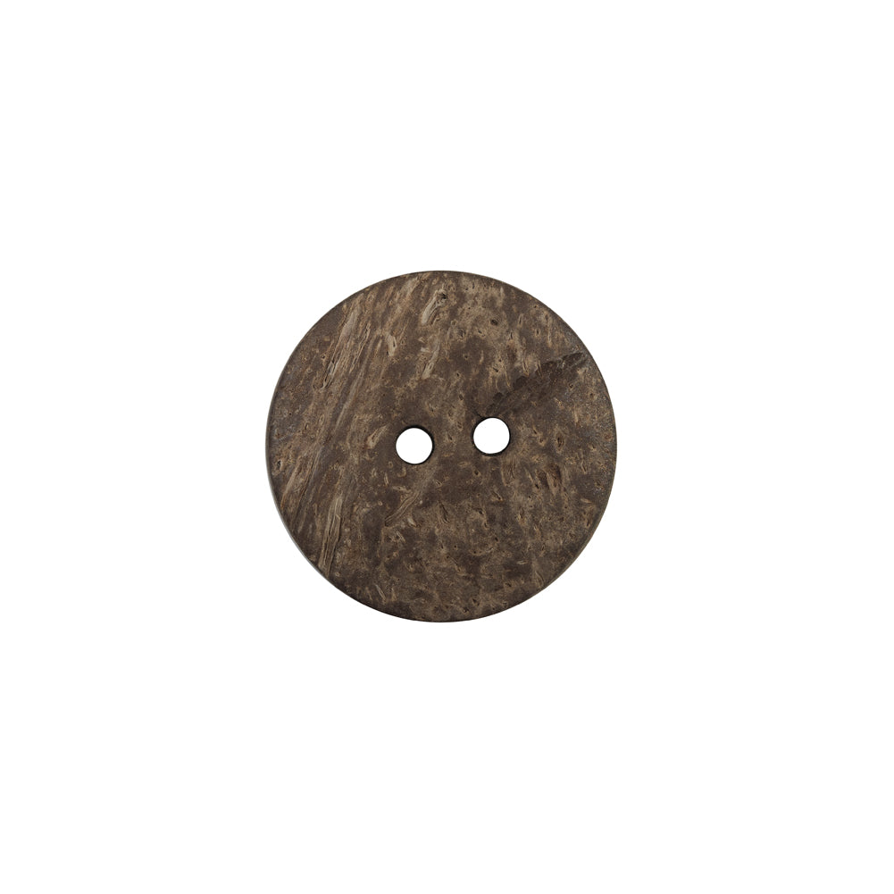 Italian Metallic Gold Floral Coconut Button - 24L/15mm Detail
