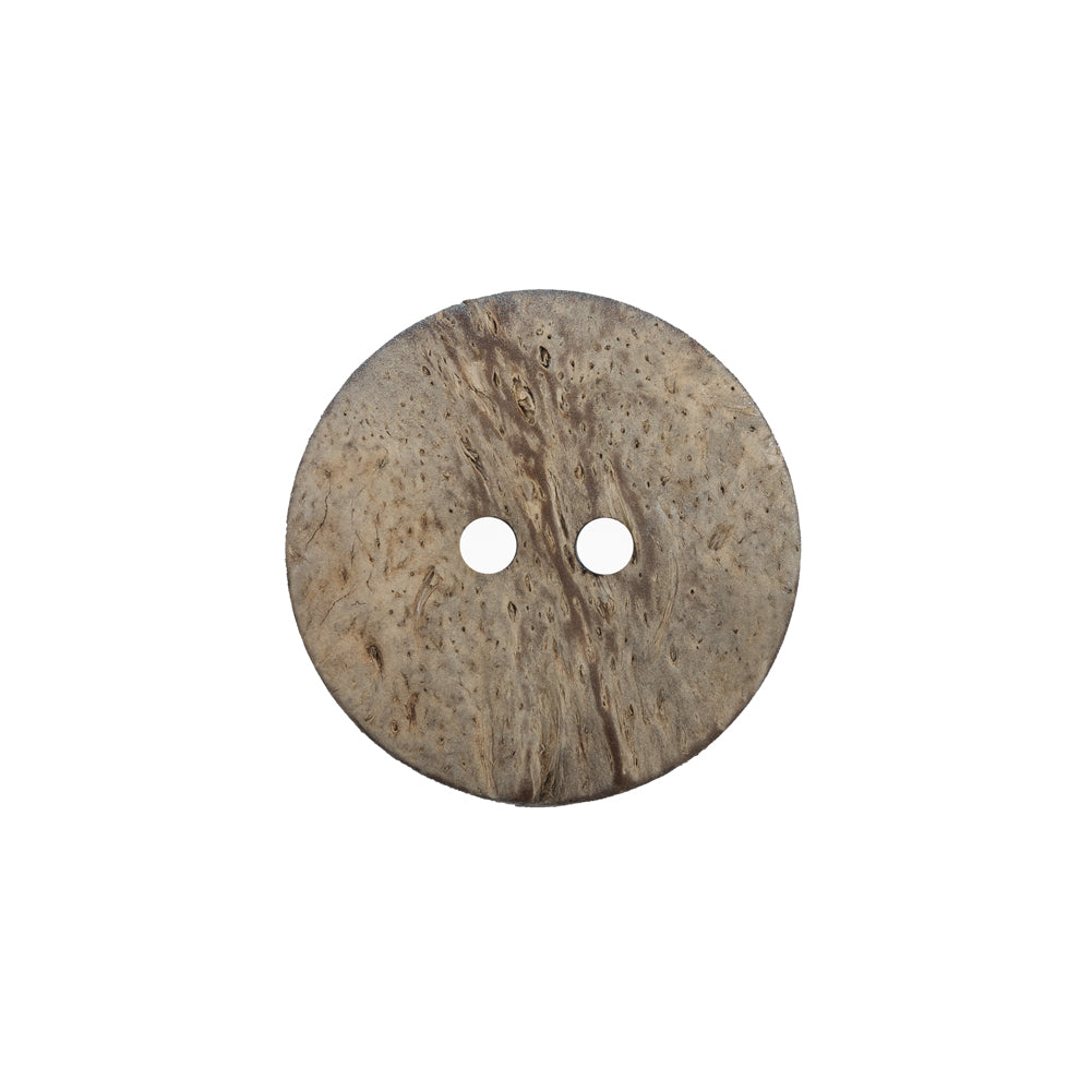 Italian Metallic Silver Floral Coconut Button - 32L/20mm Detail