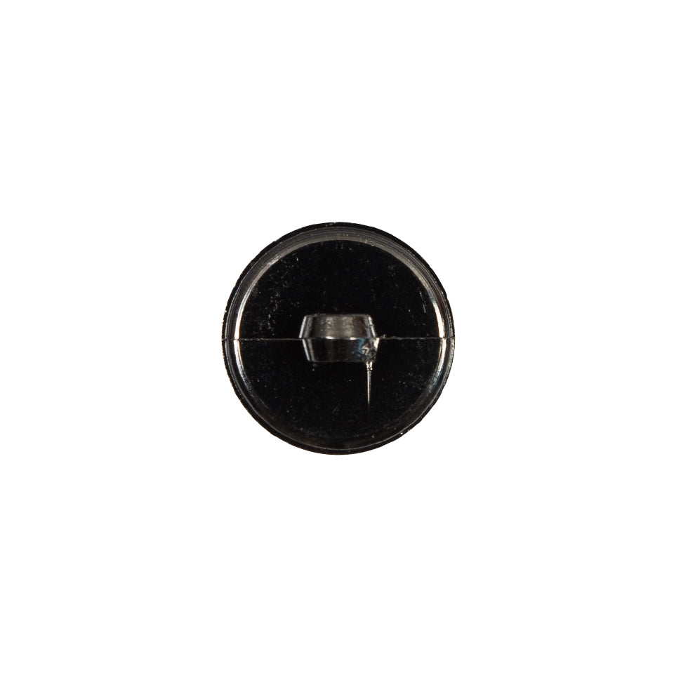 Italian Gunmetal Chrome Plated Floral Nylon Button - 20L/12mm - Detail