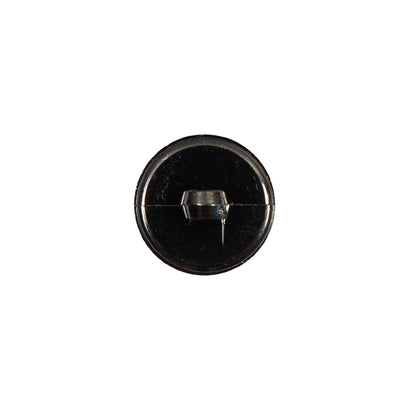 Italian Gunmetal Chrome Plated Floral Nylon Button - 20L/12mm - Detail
