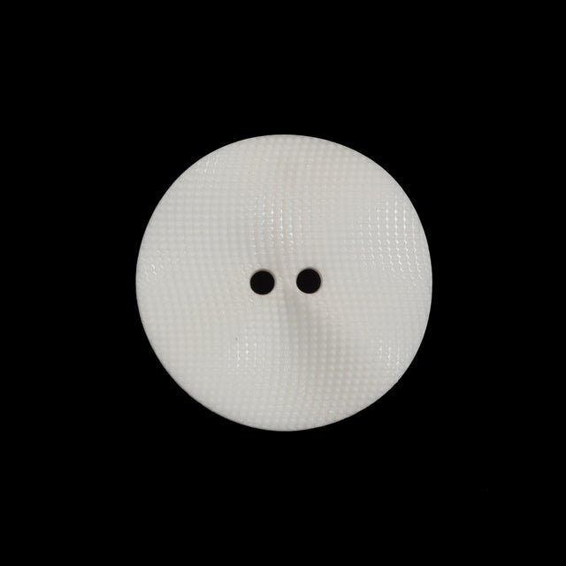 Italian Ivory Textured Wave Button - 36L/23mm