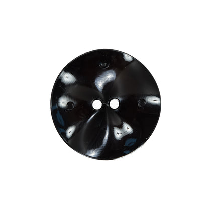 Italian Black Textured Wave Button - 36L/23mm - Detail