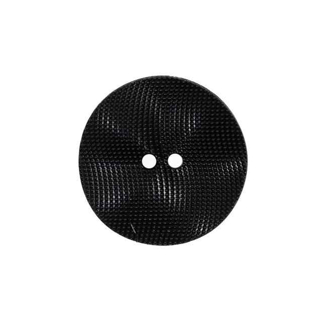 Italian Black Textured Wave Button - 36L/23mm