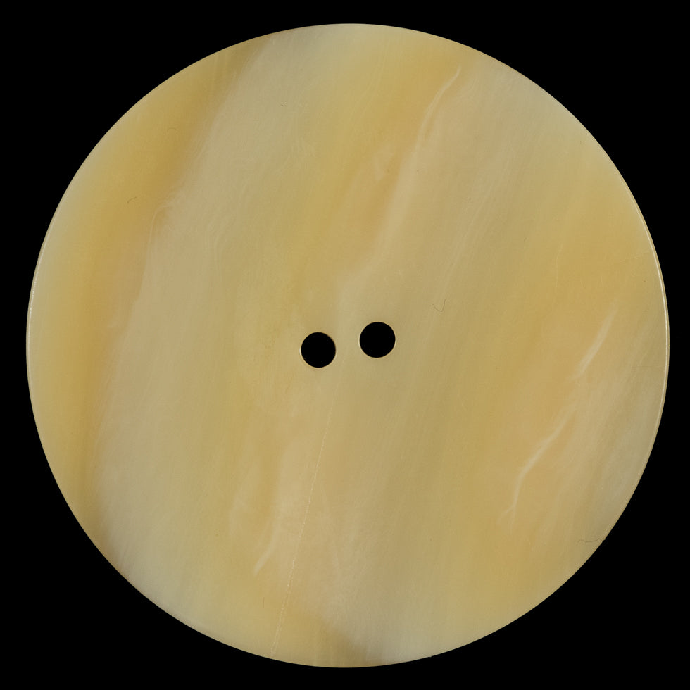 Italian Beige Striated Plastic Button - 65L/41mm - Detail
