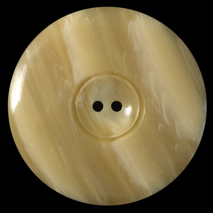 Italian Beige Striated Plastic Button - 65L/41mm