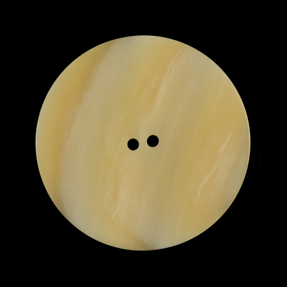 Italian Beige Striated Plastic Button - 48L/30mm - Detail