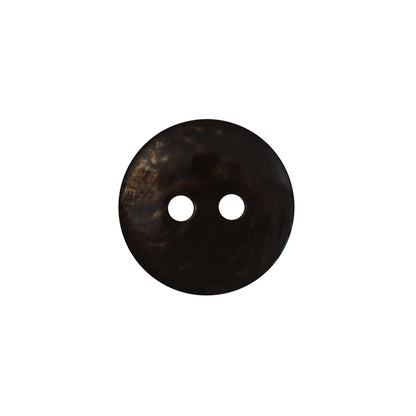 Italian Black and Copper Iridescent 2-Hole Button - 28L/18mm Detail