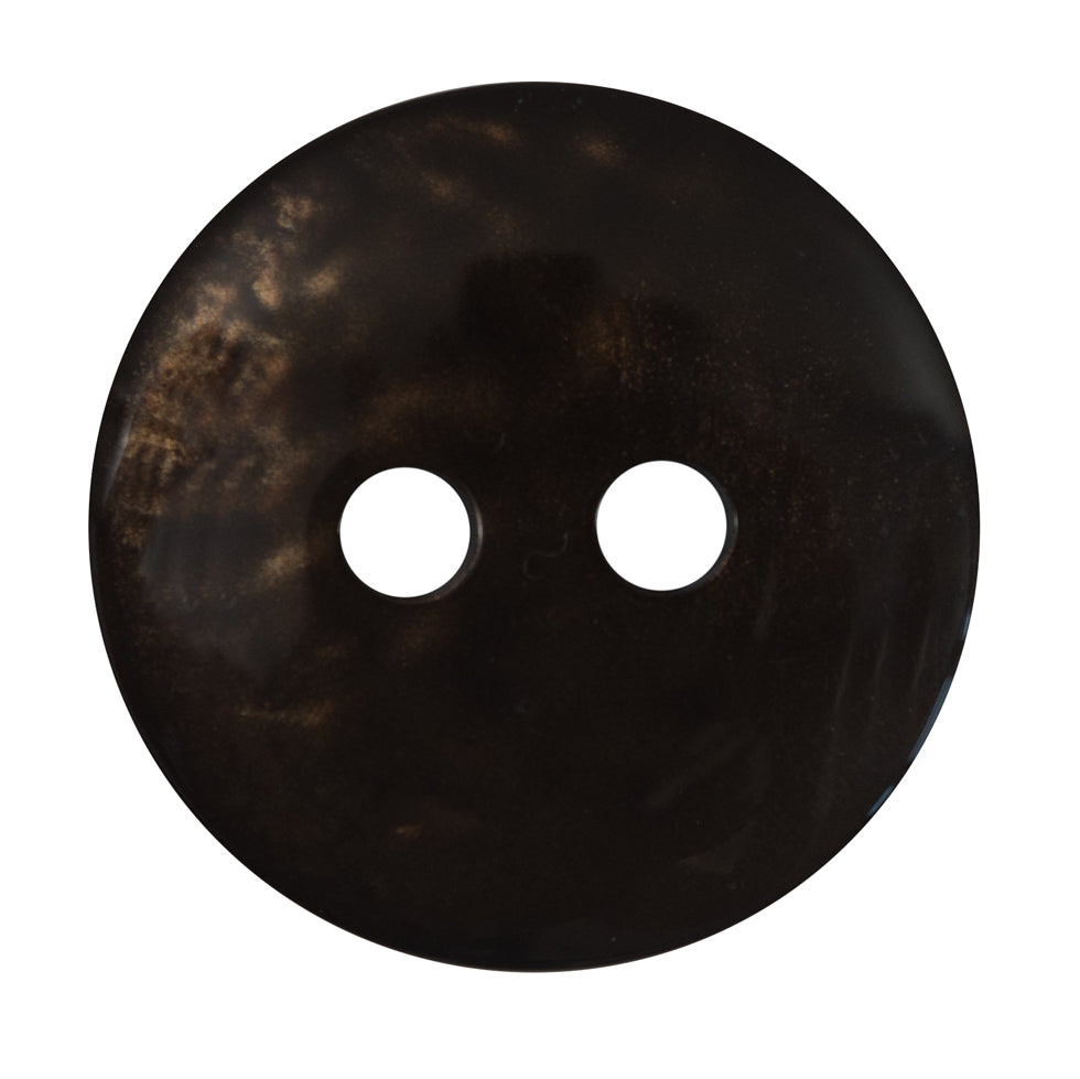 Italian Black and Copper Iridescent 2-Hole Button - 54L/34mm - Detail