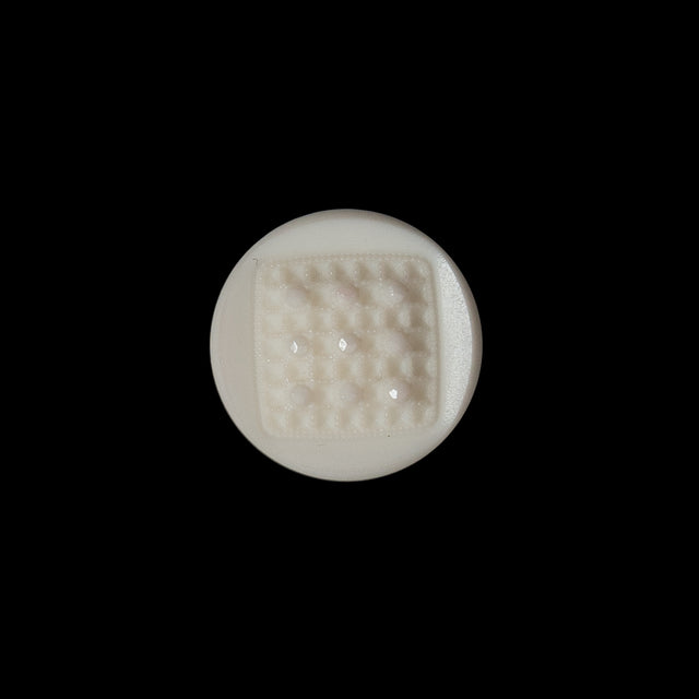 Italian Beige Textural Shank Back Button - 24L/15mm