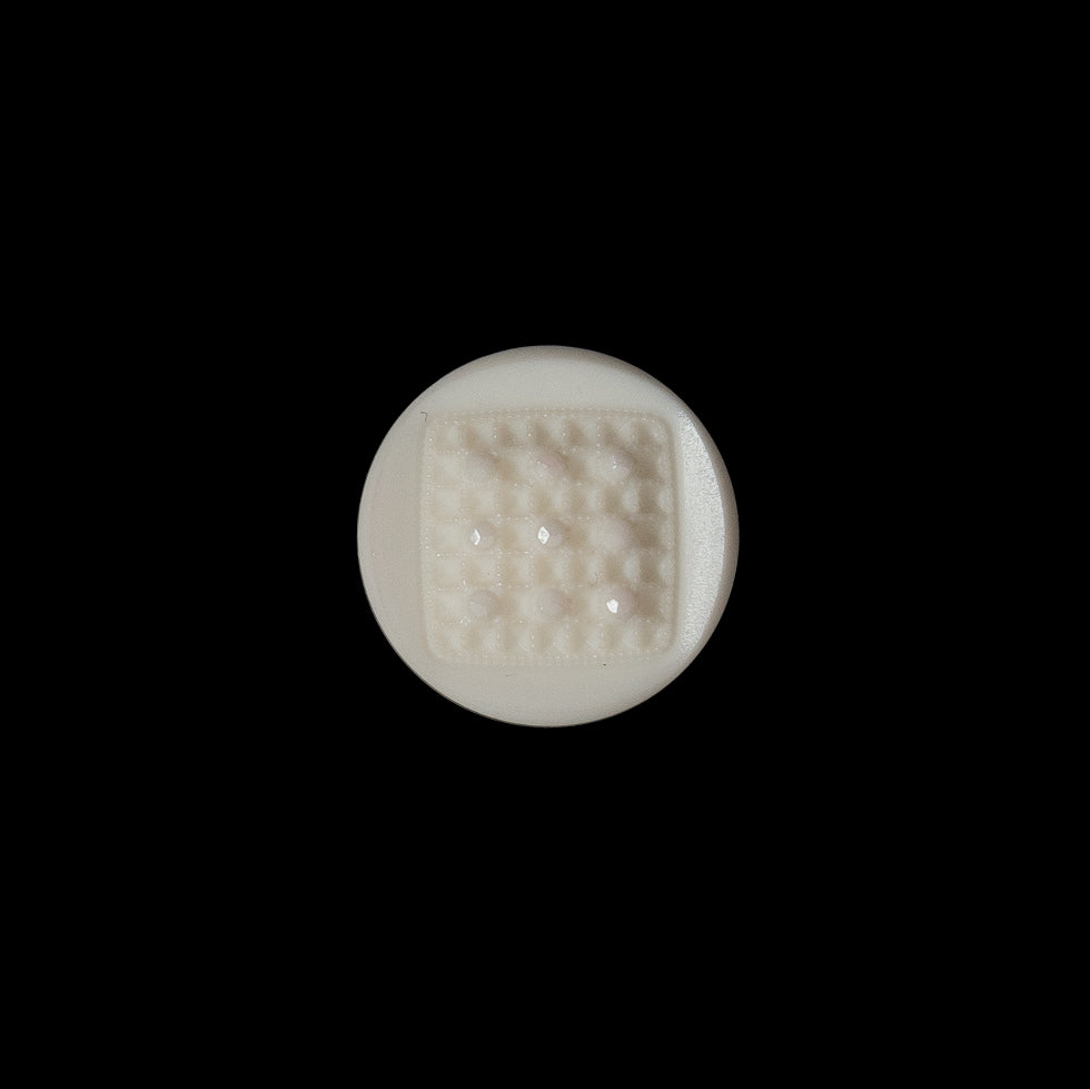 Italian Beige Textural Shank Back Button - 20L/12mm