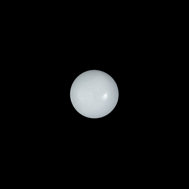 Italian White Shank Glossy Back Button - 16L/10mm