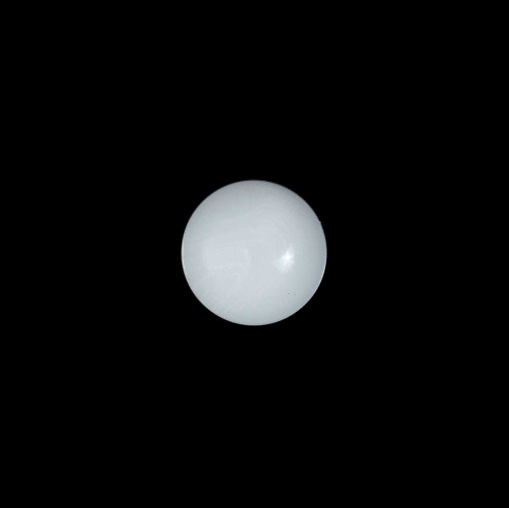 Italian White Shank Glossy Back Button - 18L/11mm