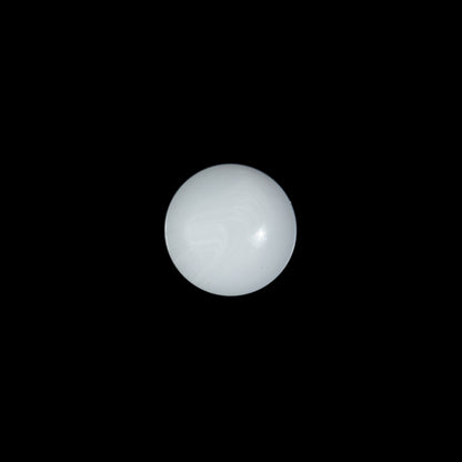 Italian White Shank Glossy Back Button - 18L/11mm