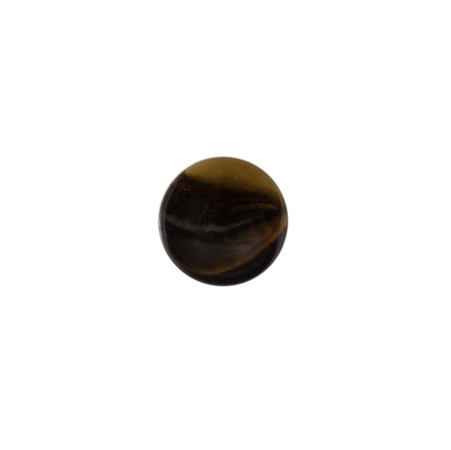 Italian Brown Glossy Shank Back Button - 18L/11mm