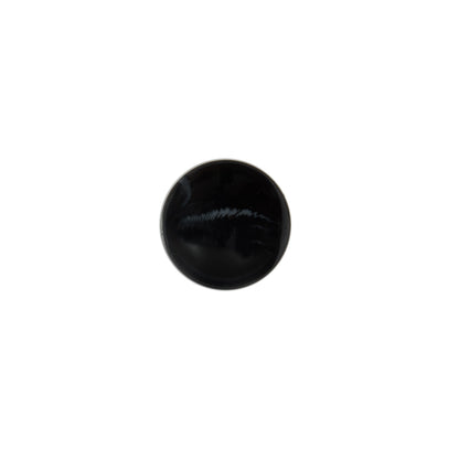 Italian Black Glossy Shank Back Button - 18L/11mm