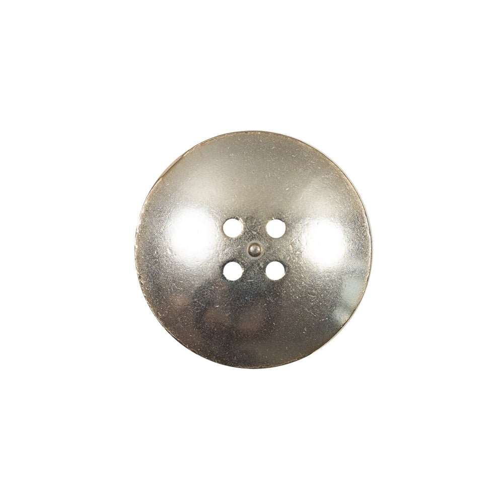 Italian White and Gold Metal 4-Hole Button - 32L/20mm Detail