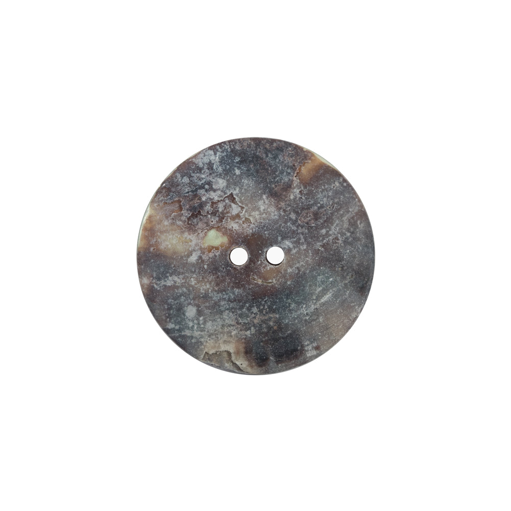 Italian Orange 2-Hole Shell Button - 32L/20mm - Detail