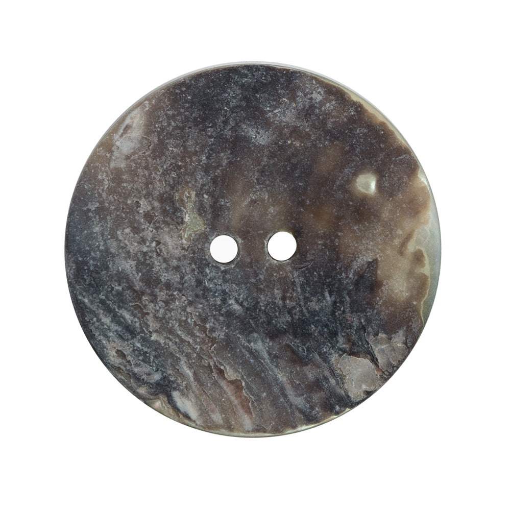 Italian Blue 2-Hole Shell Button - 44L/28MM - Detail