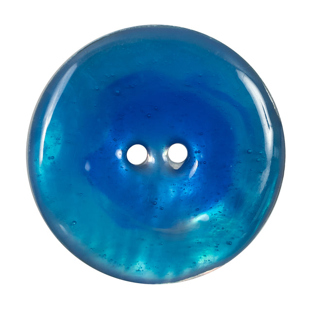 Italian Blue 2-Hole Shell Button - 54L/34MM
