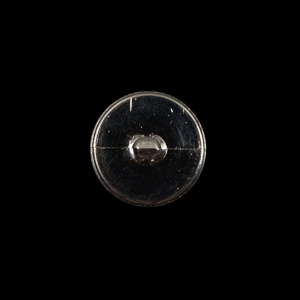 Italian Silver Chrome Plated Plastic Button - 24L/15mm - Detail