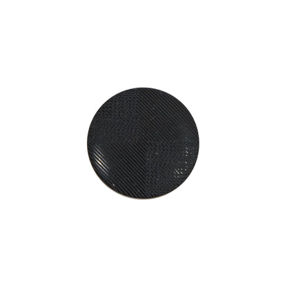 Italian Black Plastic Shank Back Button - 24L/15mm