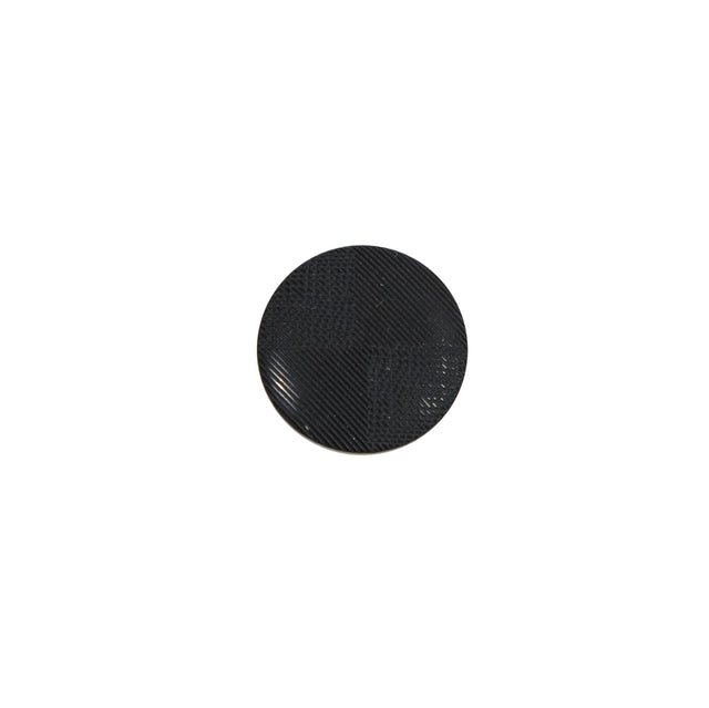 Italian Black Plastic Shank Back Button - 18L/11.5mm