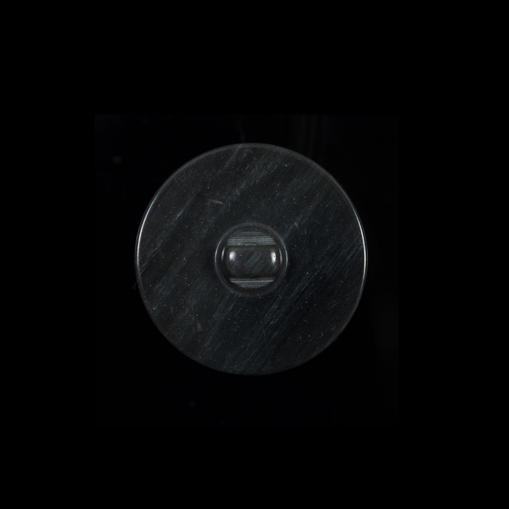 Luminous Italian Tahiti Gray Shank Back Button - 32L/20mm - Detail