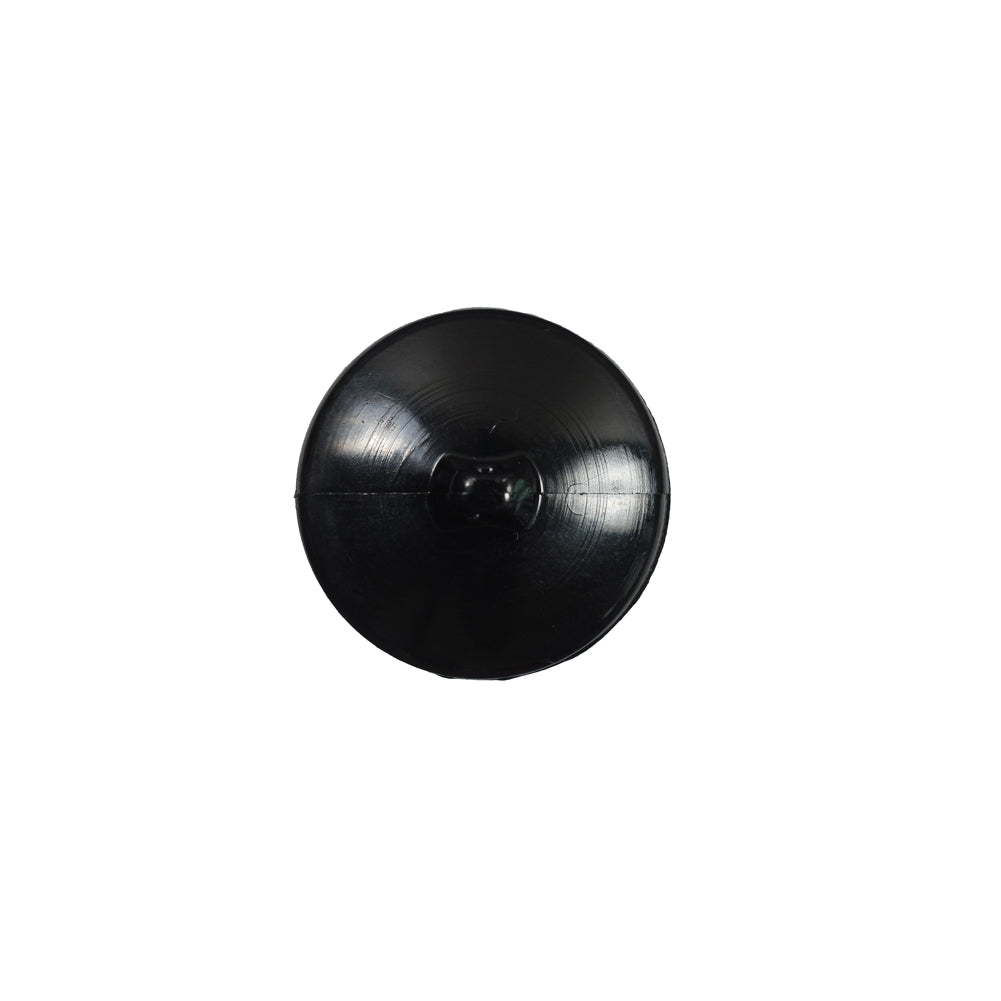 Italian Black Etched Shank Back Button - 24L/15mm - Detail