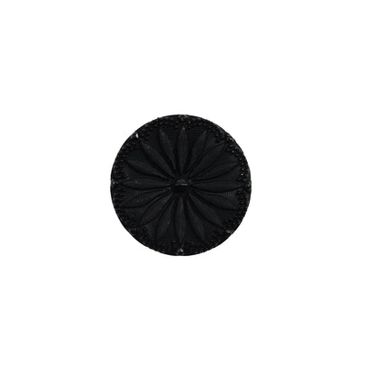 Italian Black Etched Shank Back Button - 24L/15mm