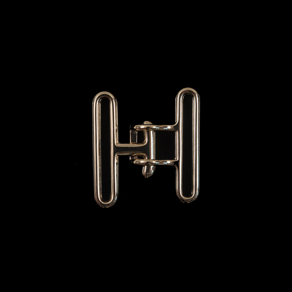 Italian Gold Buckle Closure - 1.625" x 1.375" Detail